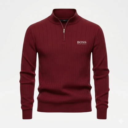 Ribbed Quarter-Zip Jumper