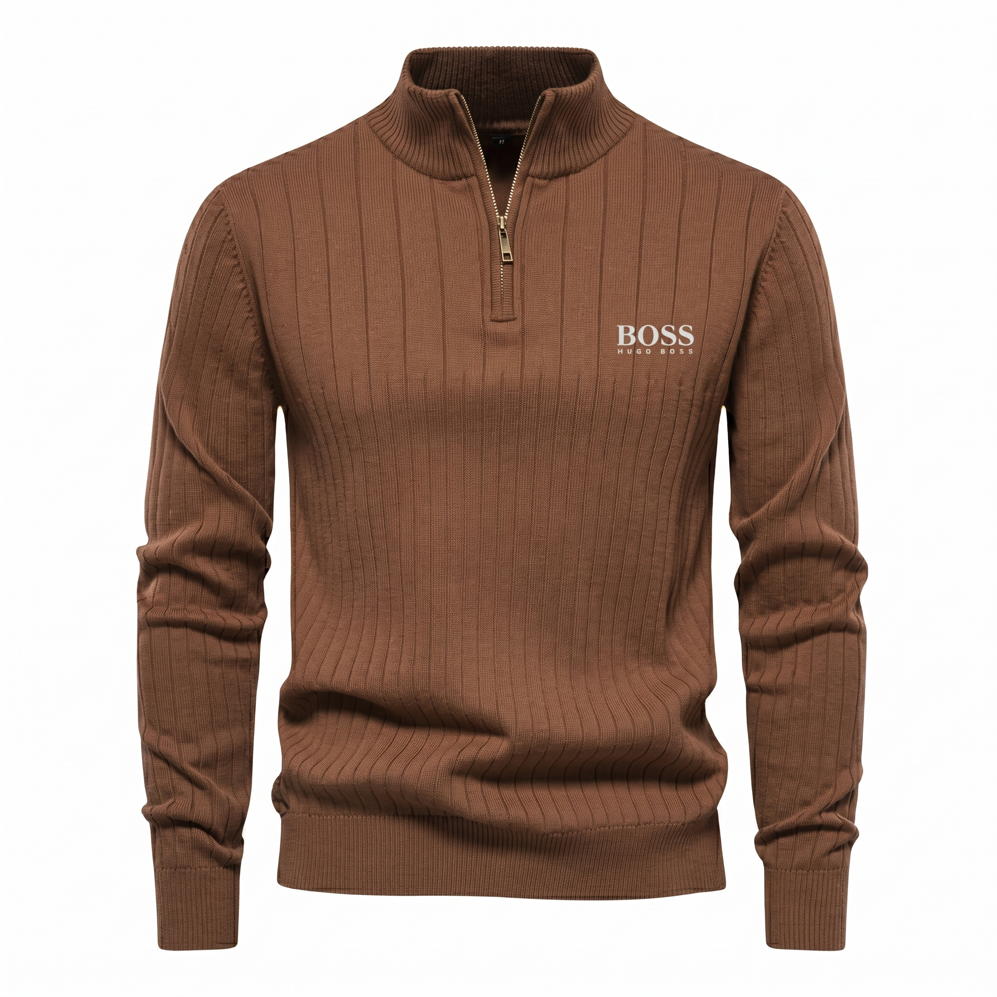 Ribbed Quarter-Zip Jumper
