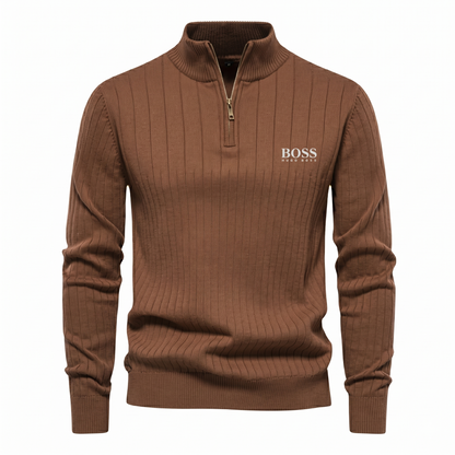 Ribbed Quarter-Zip Jumper